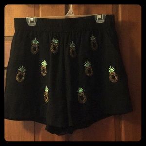 H&M pineapple shorts